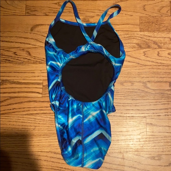 blue one piece swimsuit - Picture 2 of 4